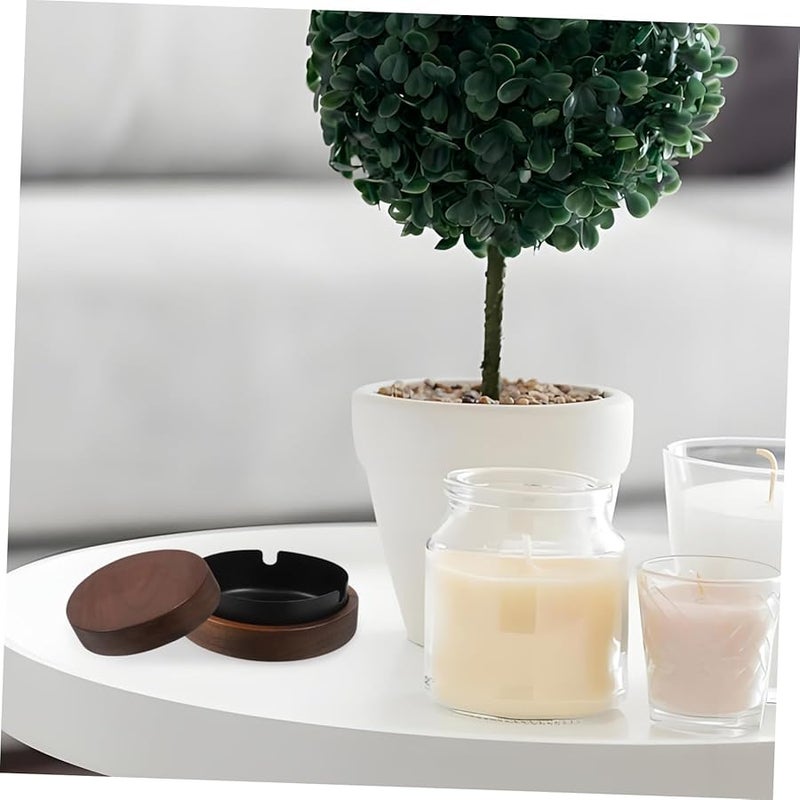 حاوية منافض سجائر من الفولاذ المقاوم للصدأ للمكتب والمنزل سهلة التنظيف تحافظ على نظافة أسطح الطاولات - Image 5